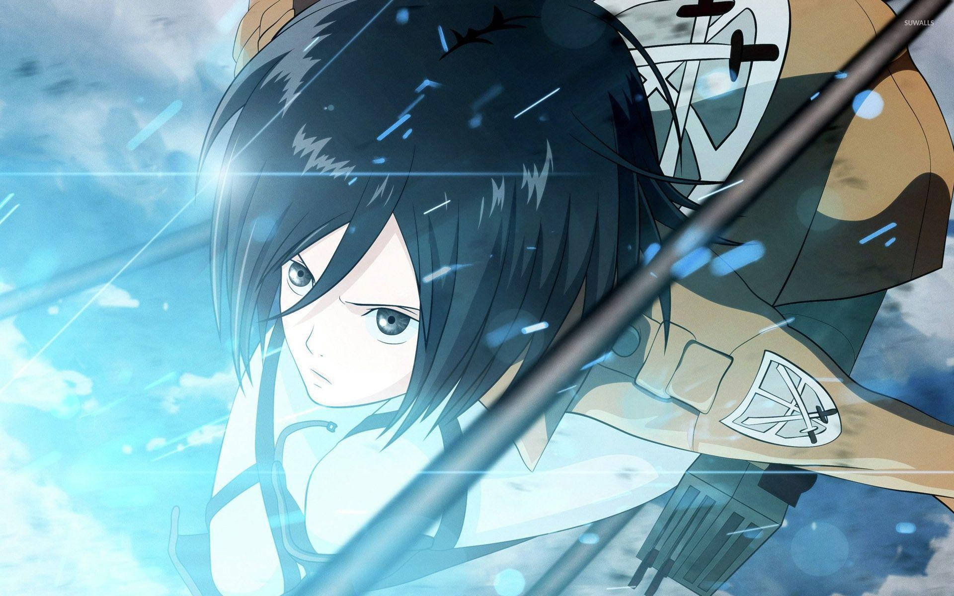 Mikasa Focused Look Wallpaper