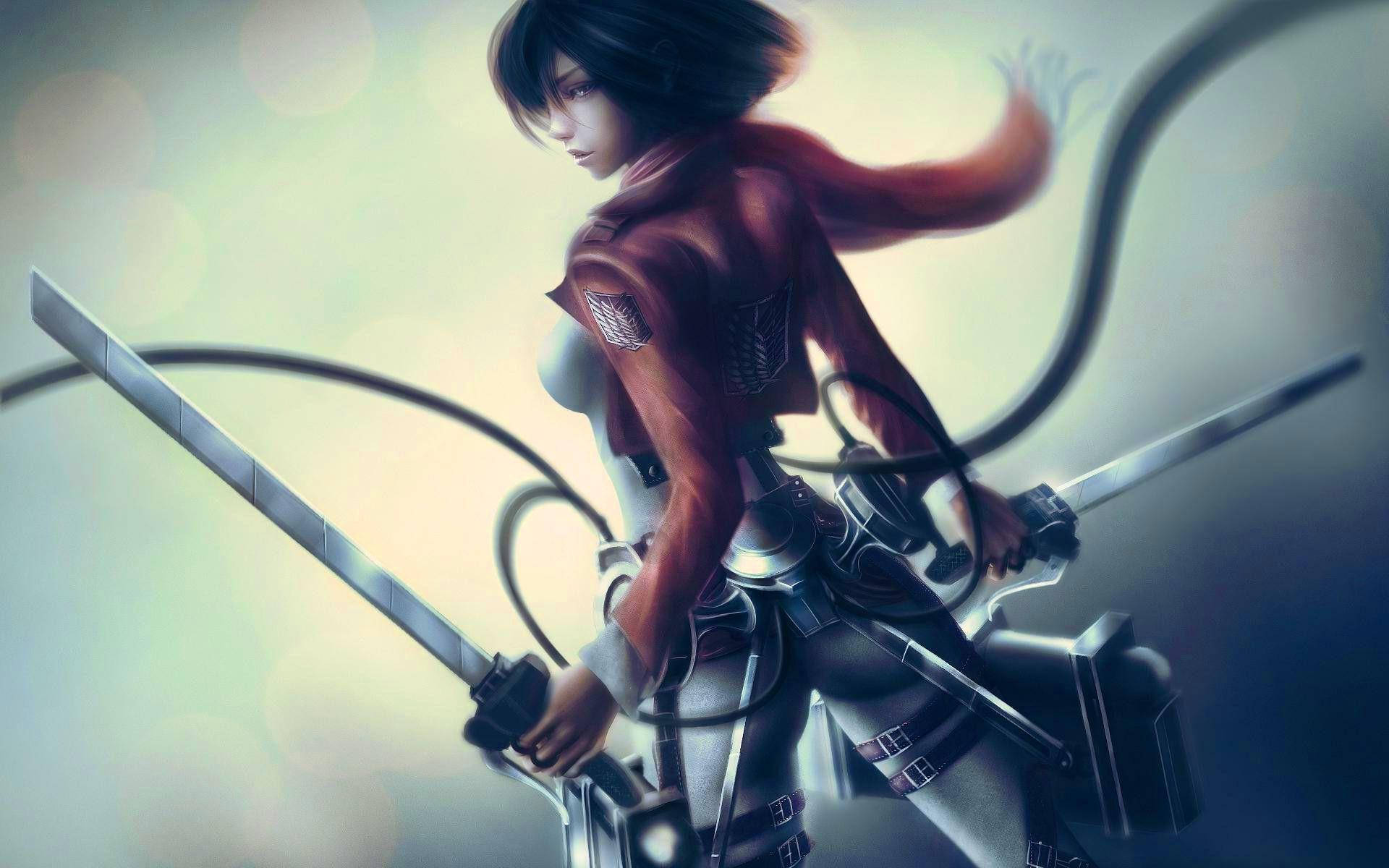 Mikasa Looking Back Wallpaper