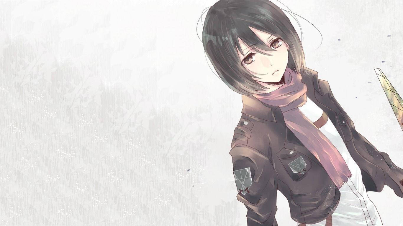 Mikasa Looking Upwards Wallpaper