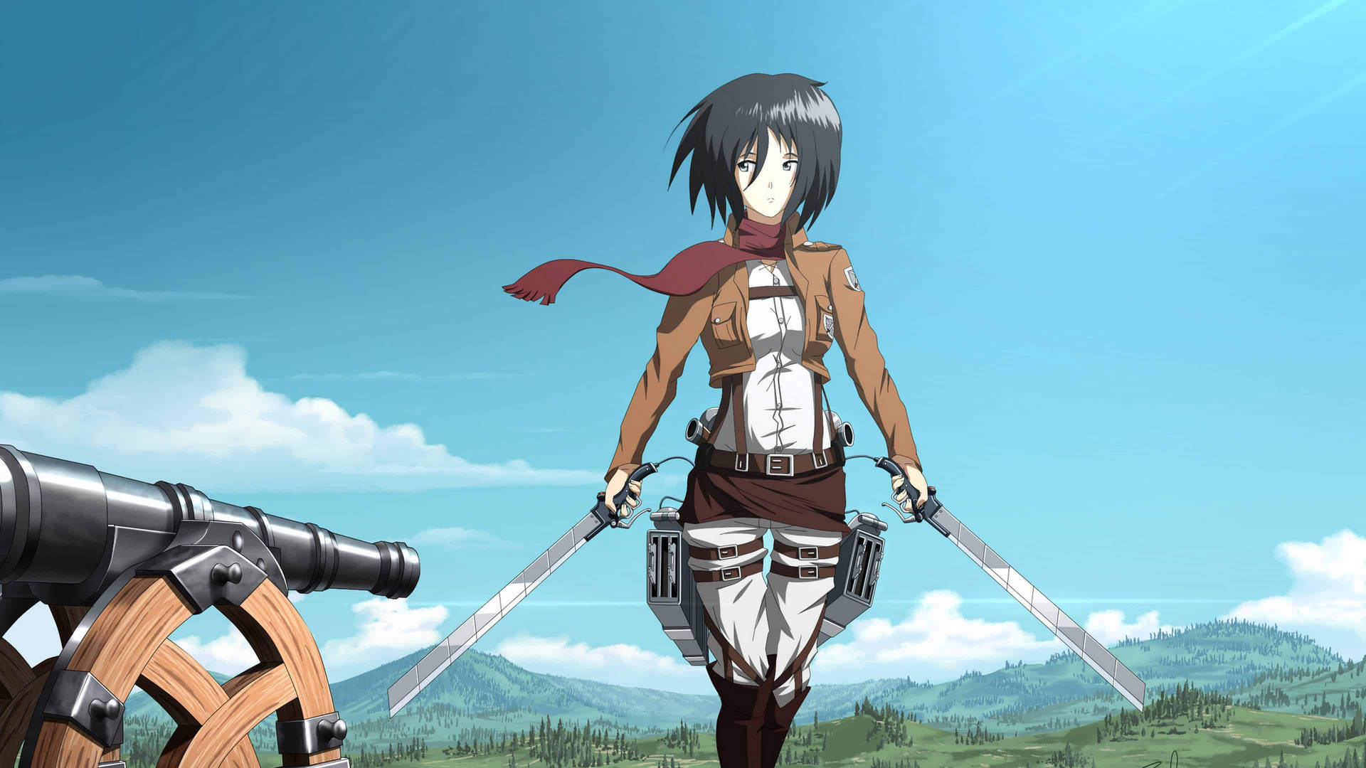 Mikasa Mountains Background Wallpaper