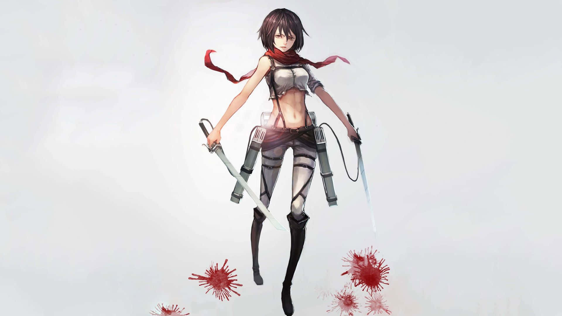 Mikasaprofilbild Med Blod. Wallpaper