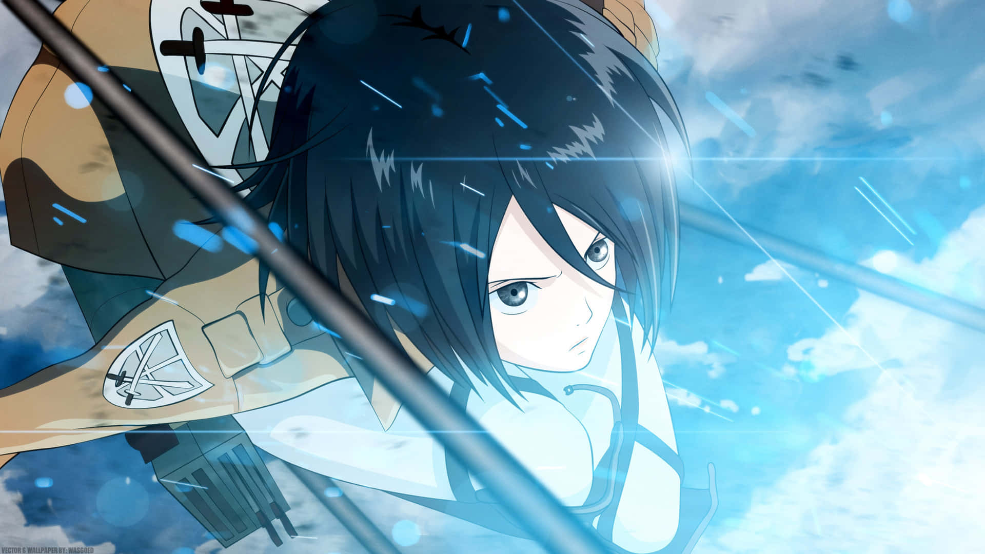 Empowered Maiden in Battle - Mikasa Ackerman PFP Wallpaper