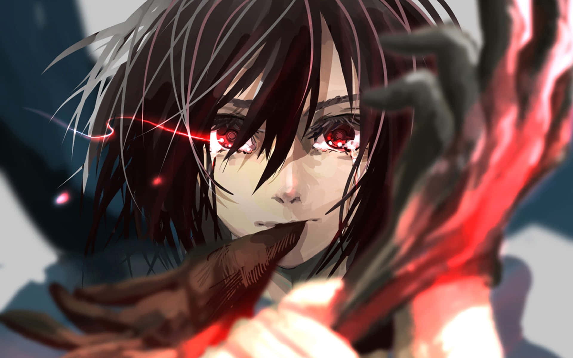 Mikasaprofilbild Rote Augen Wallpaper