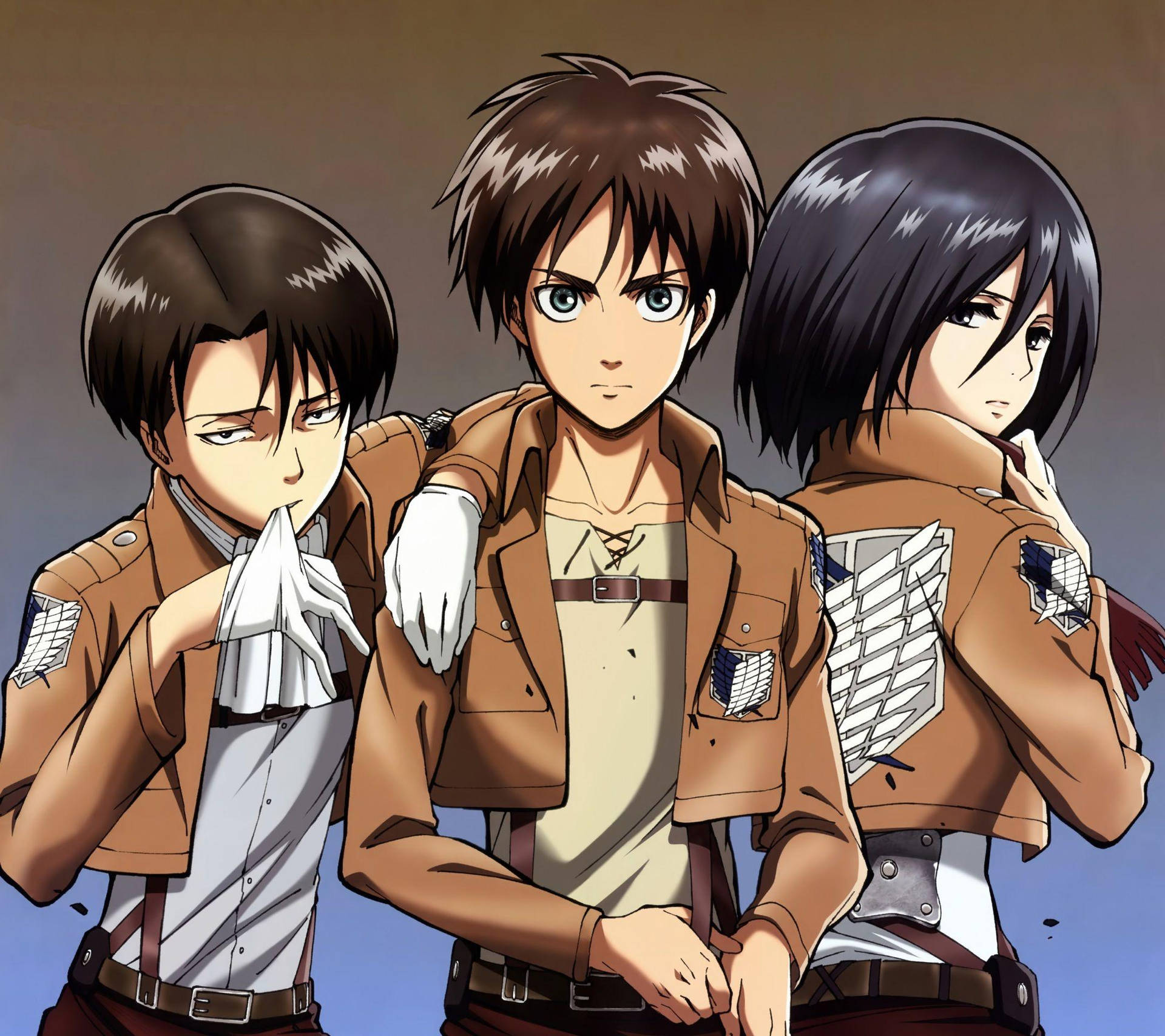 Mikasa With Eren And Levi