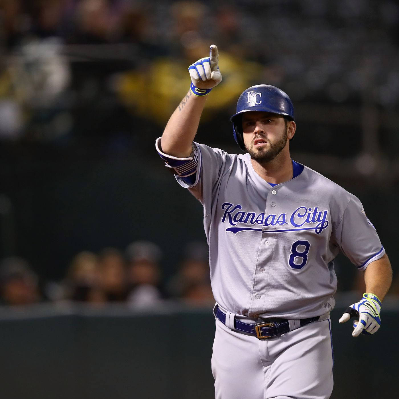 Mike Moustakas Pointing At Someone Wallpaper