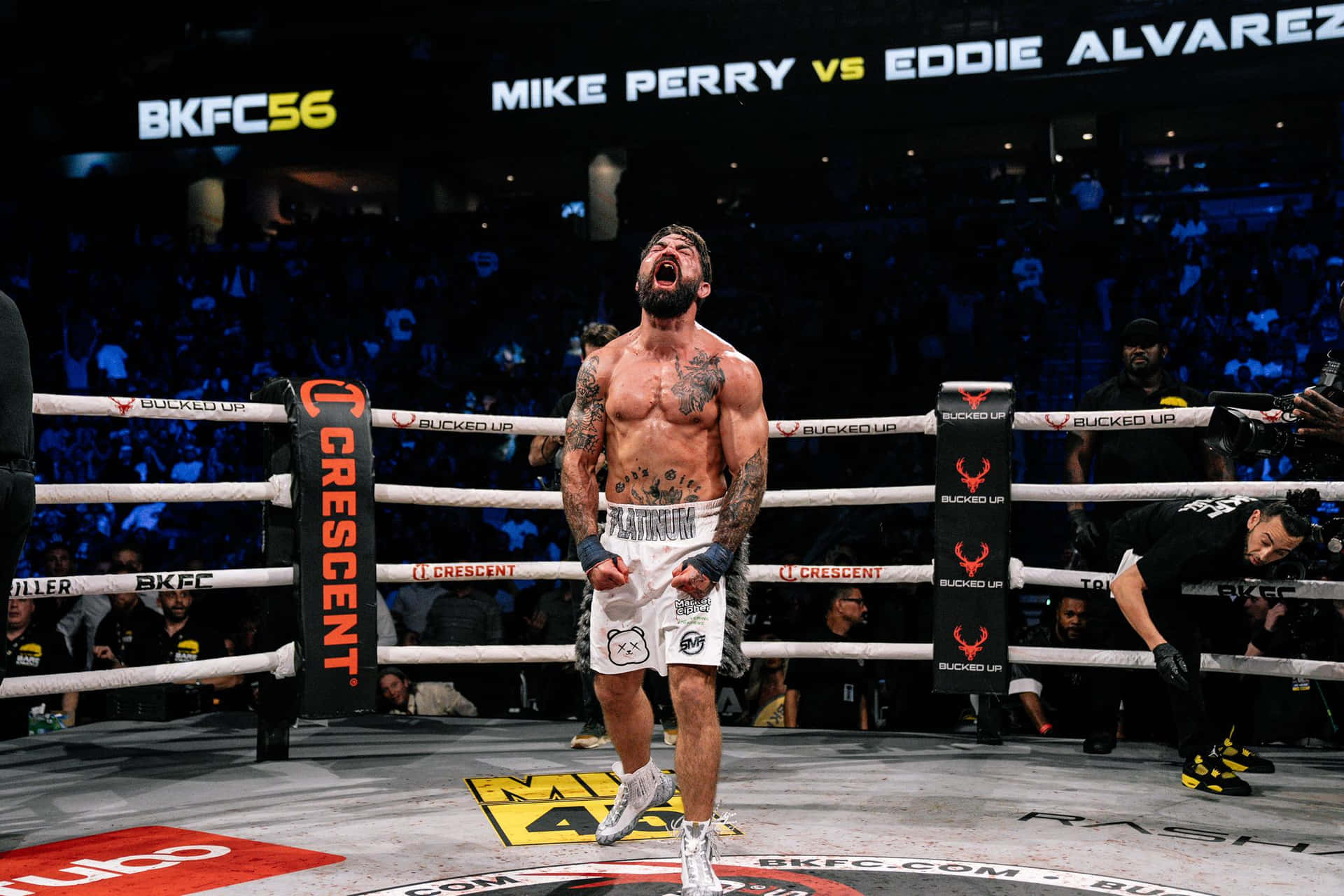 Mike Perry Victory Celebration B K F C56 Wallpaper