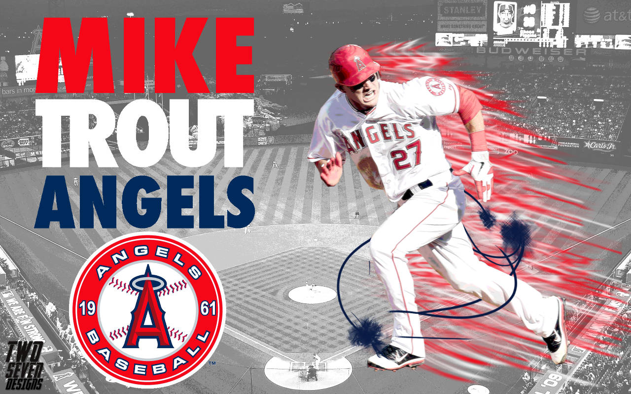 Mike Trout Baseball Angels
