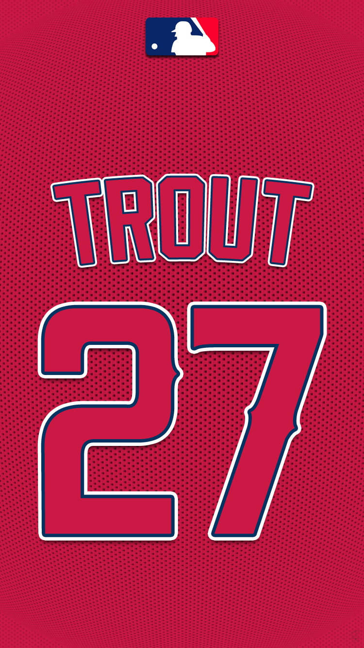 Mike Trout Red Jersey Wallpaper