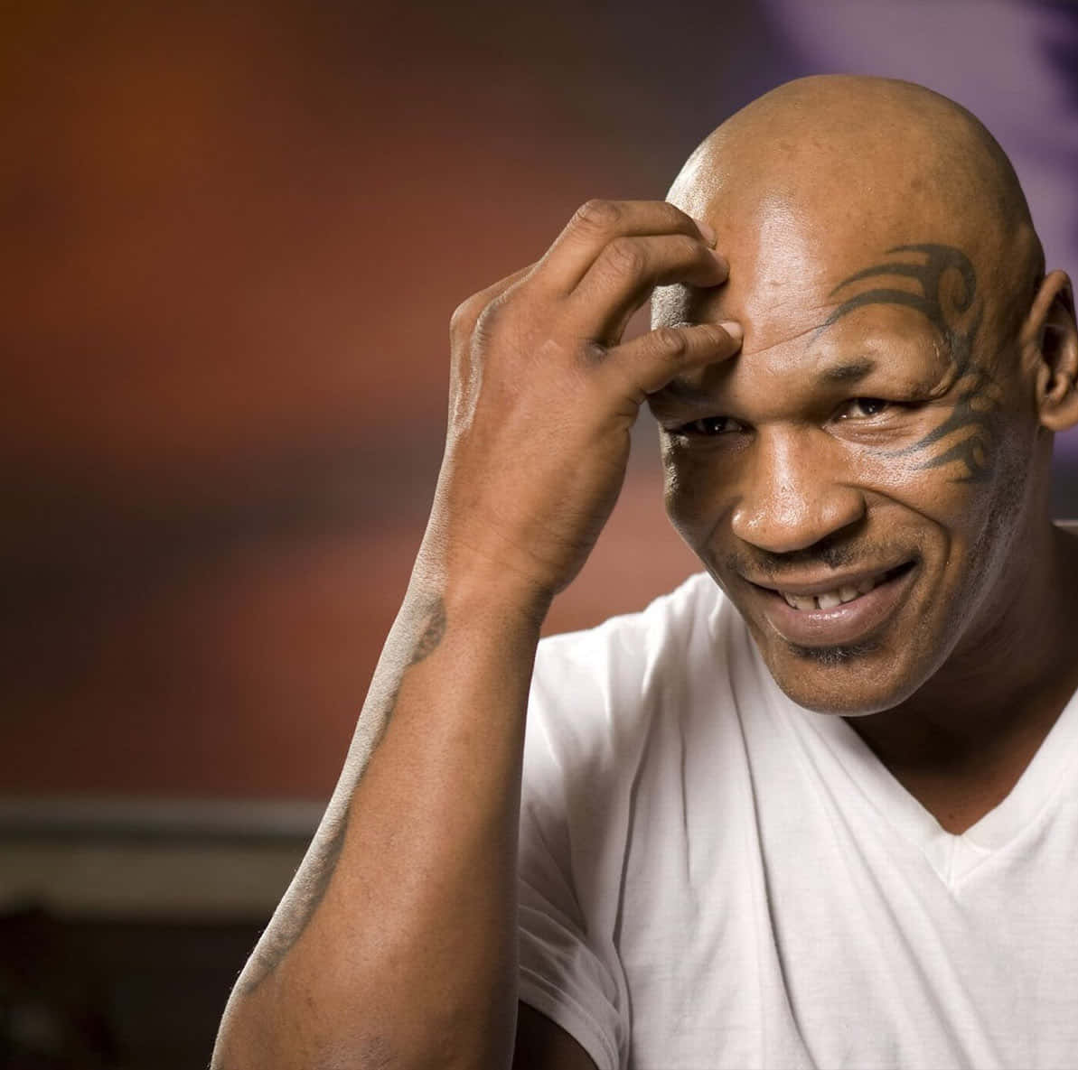 Miketyson Nel Suo Periodo Migliore Durante Una Sfida Di Boxe Per Il Titolo