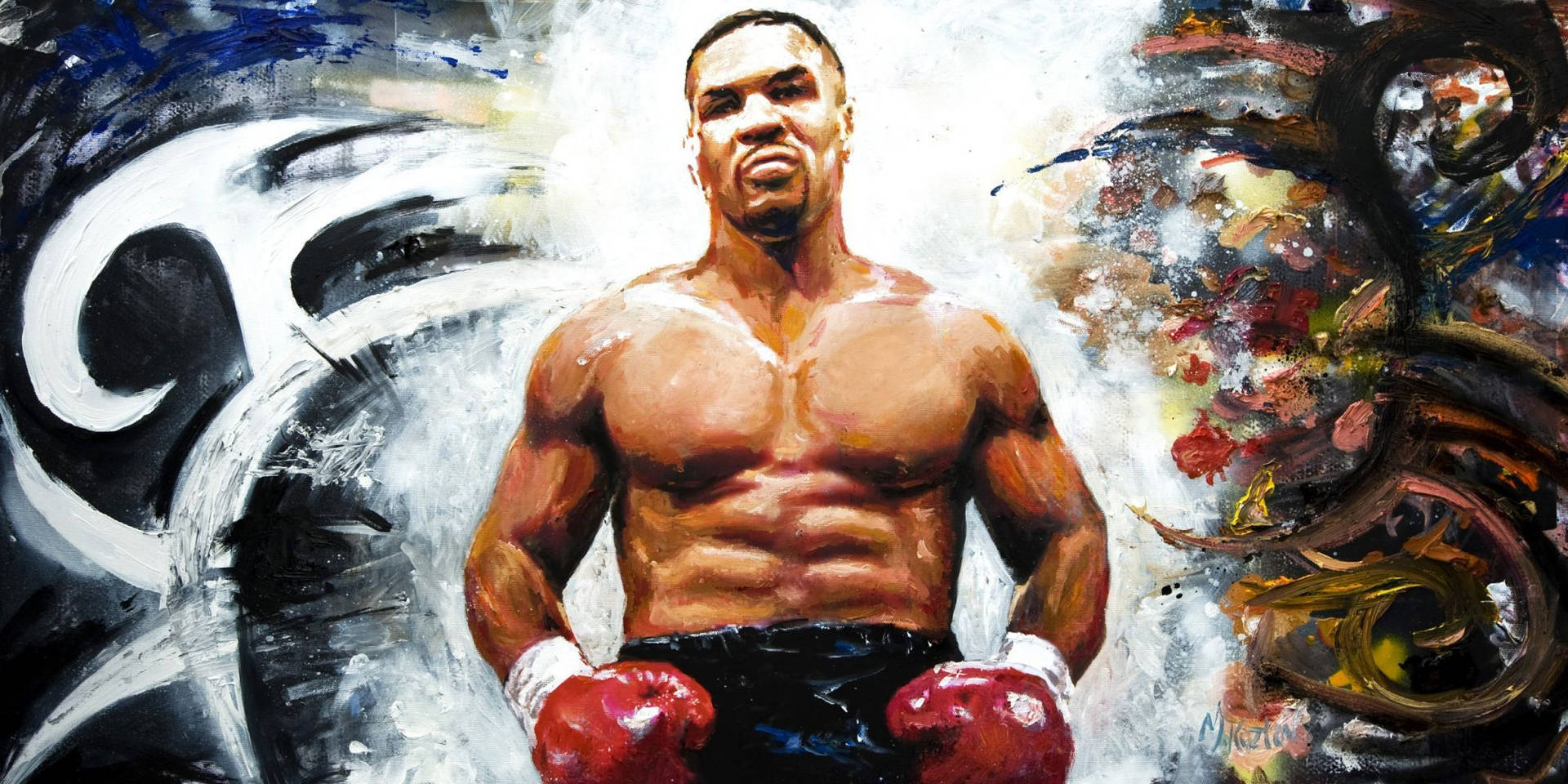 Mike Tyson 4k-fanart. Wallpaper