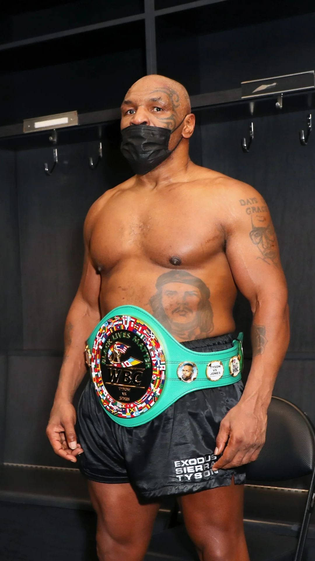 Mike Tyson Wearing A Mask Wallpaper