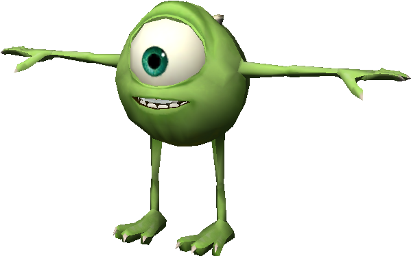 Mike Wazowski Character Pose PNG