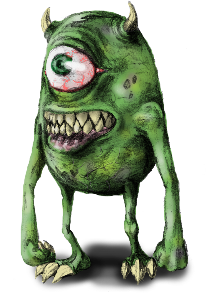 Mike Wazowski Monstrous Sketch PNG