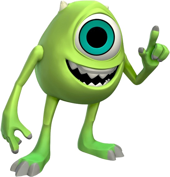 Mike Wazowski Pointing Gesture PNG
