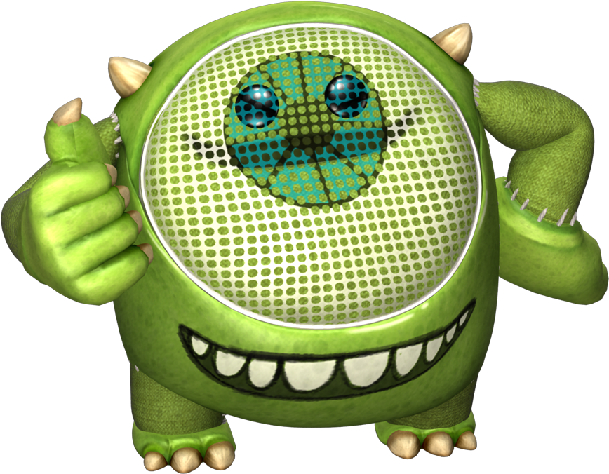 Download Mike Wazowski Smiling Pose | Wallpapers.com