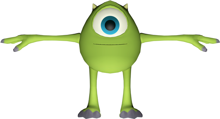 Mike Wazowski Standing Pose PNG