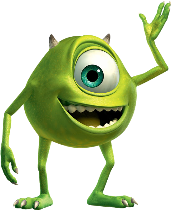 Mike Wazowski Waving Pose PNG