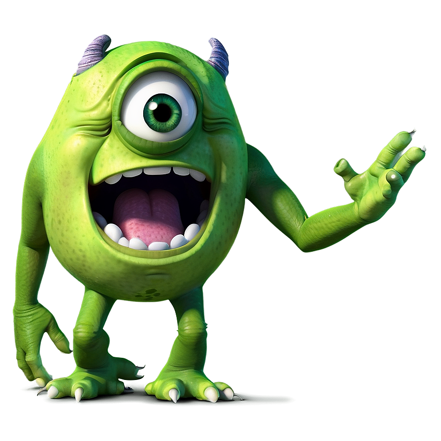 Download Mike Wazowski With Microphone Png Yjc | Wallpapers.com