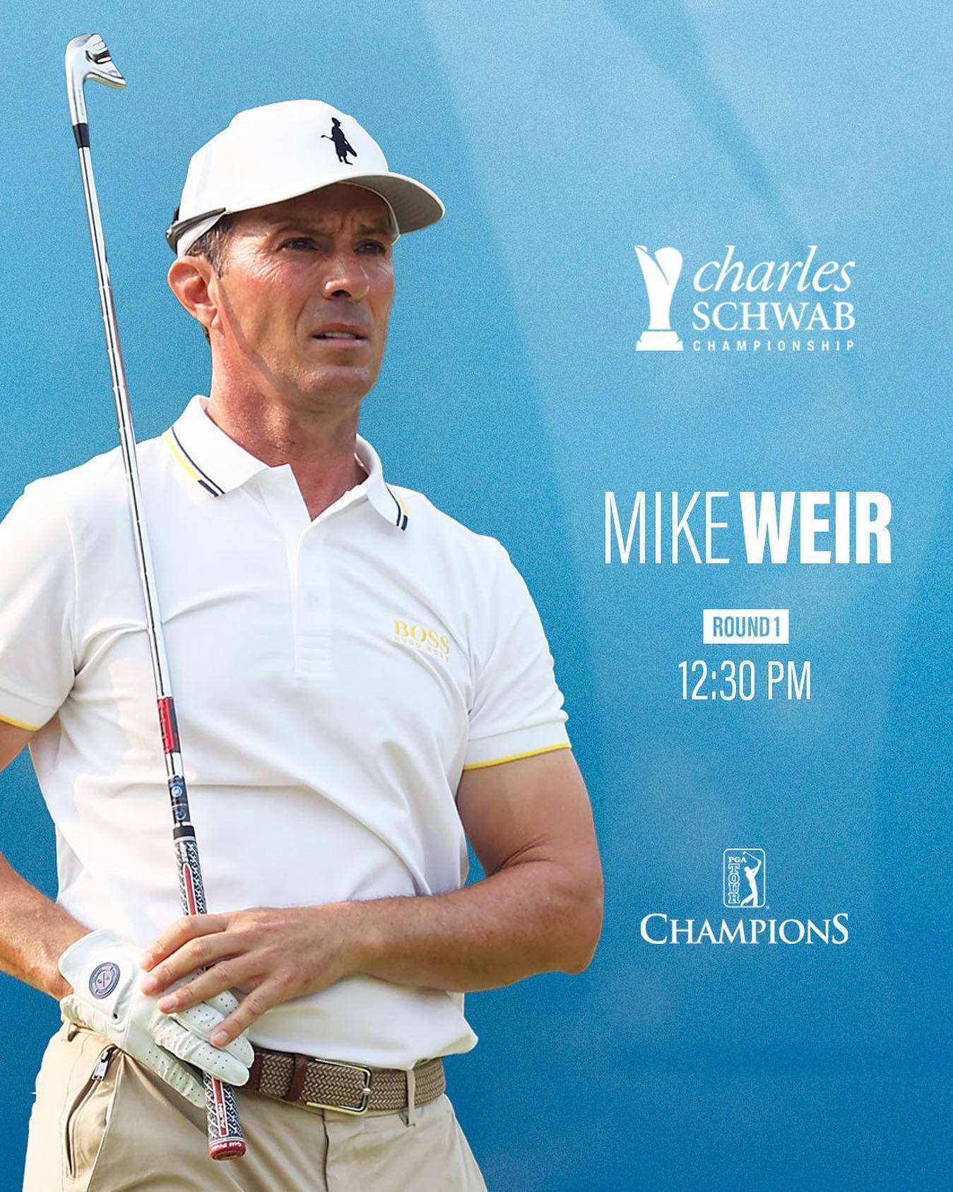 Mike Weir Golf Match Blue Poster Wallpaper