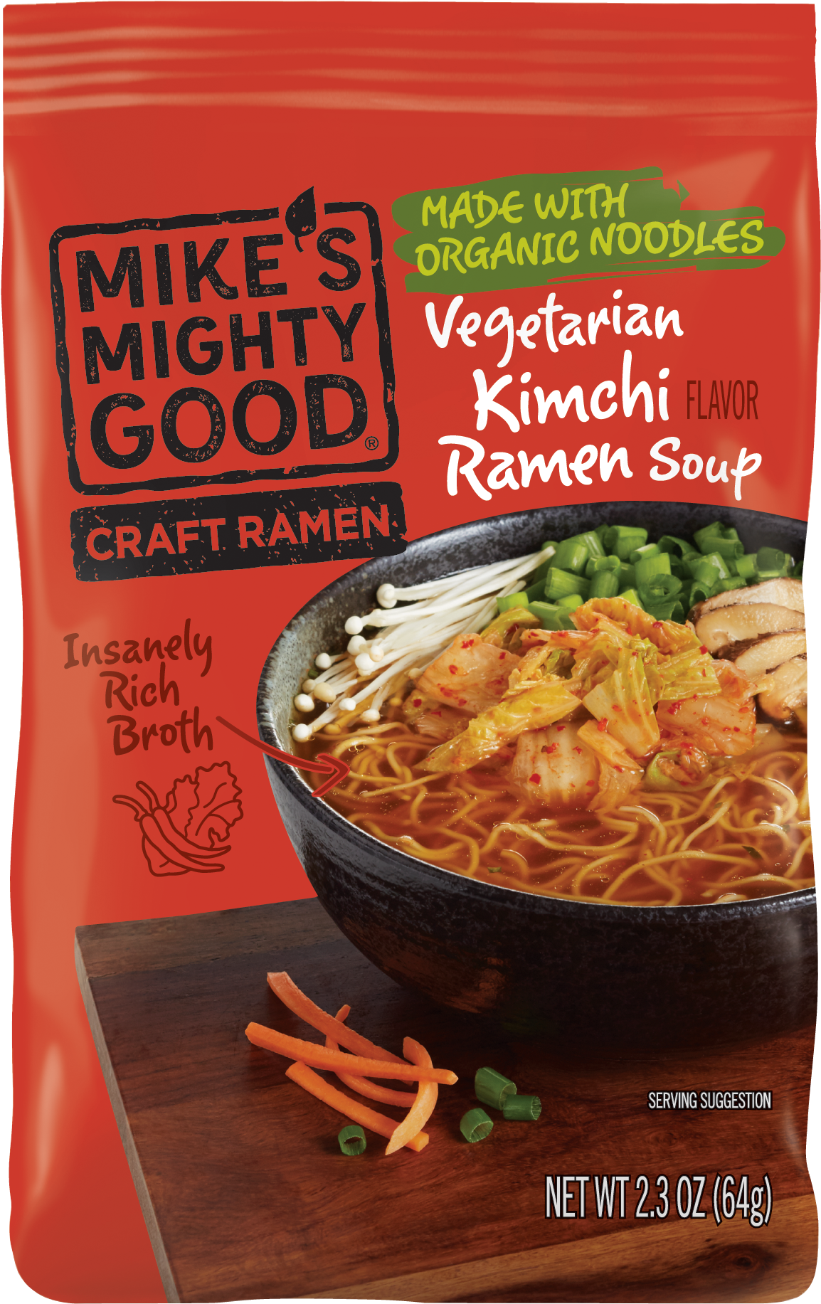 Mikes Mighty Good Vegetarian Kimchi Ramen Package PNG