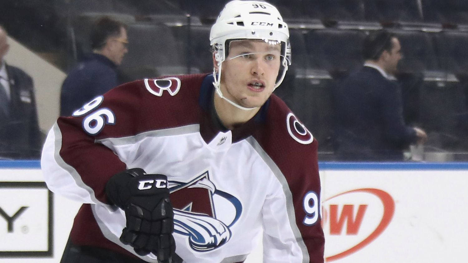 Mikko Rantanen With Mouth Open And Shocked Expression Wallpaper