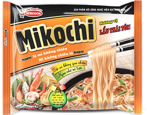 Mikochi Instant Noodles Package PNG