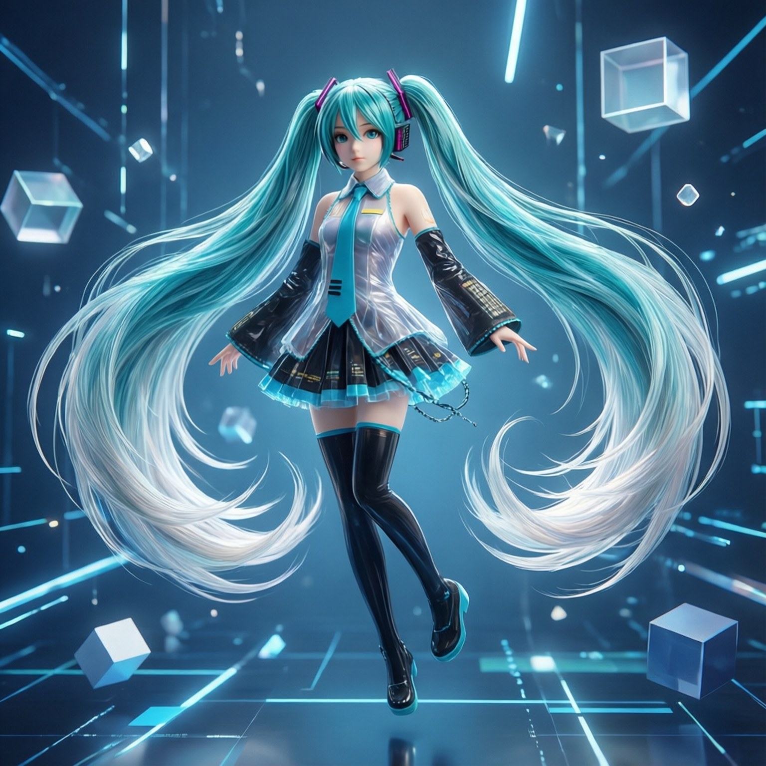 Miku Digital Float Papéis de Parede