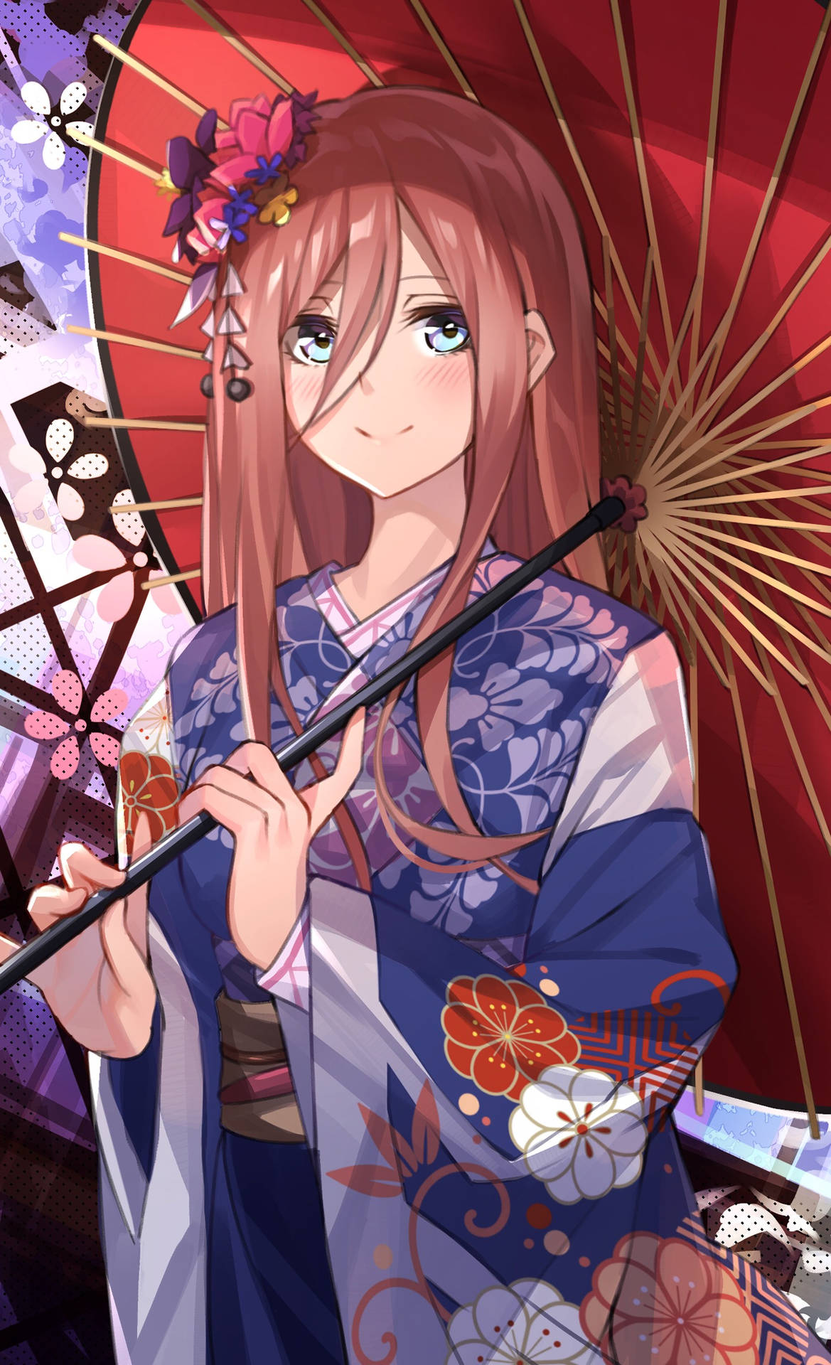 Miku Nakano In Kimono Wallpaper