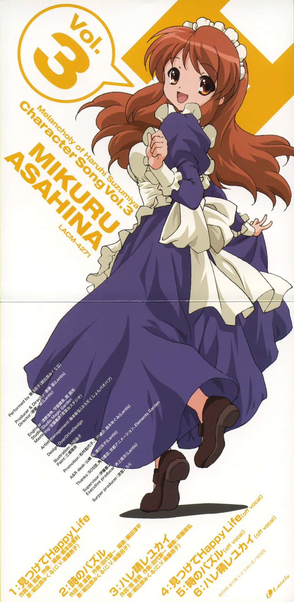 Anime Character Mikuru Asahina Posing in Elegant Dress Wallpaper