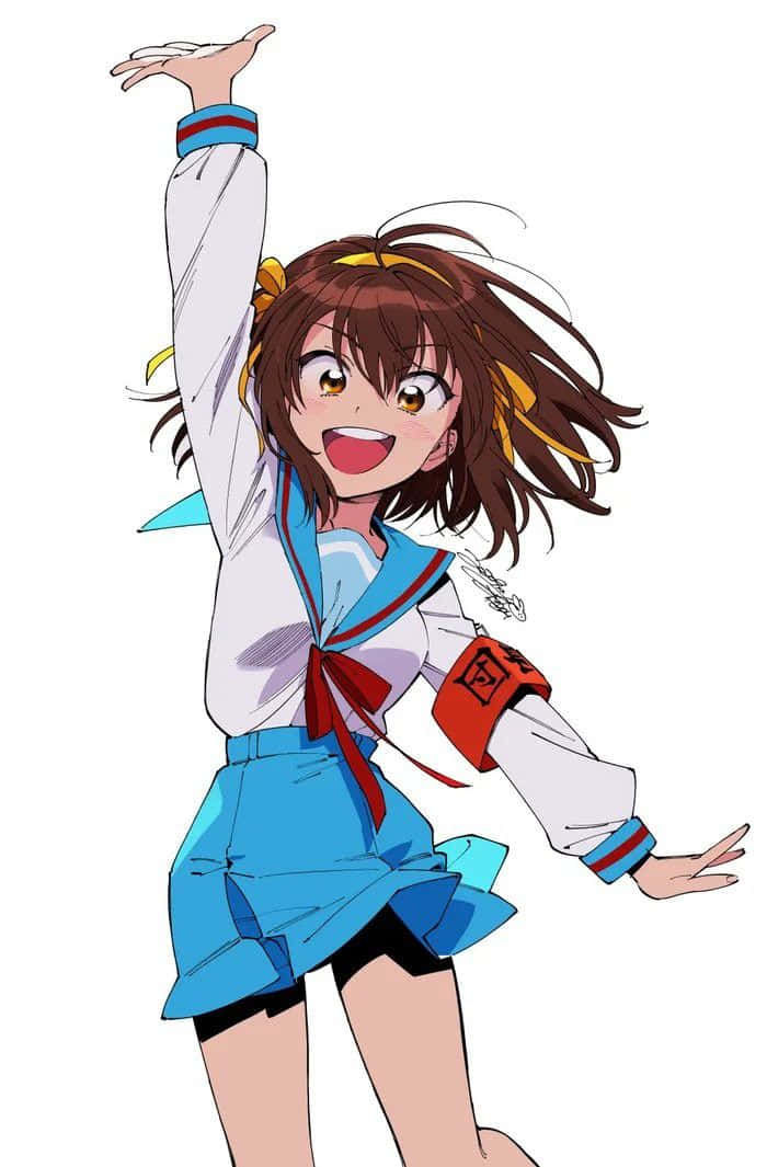 Mikuru Asahina in Anime Costume Wallpaper