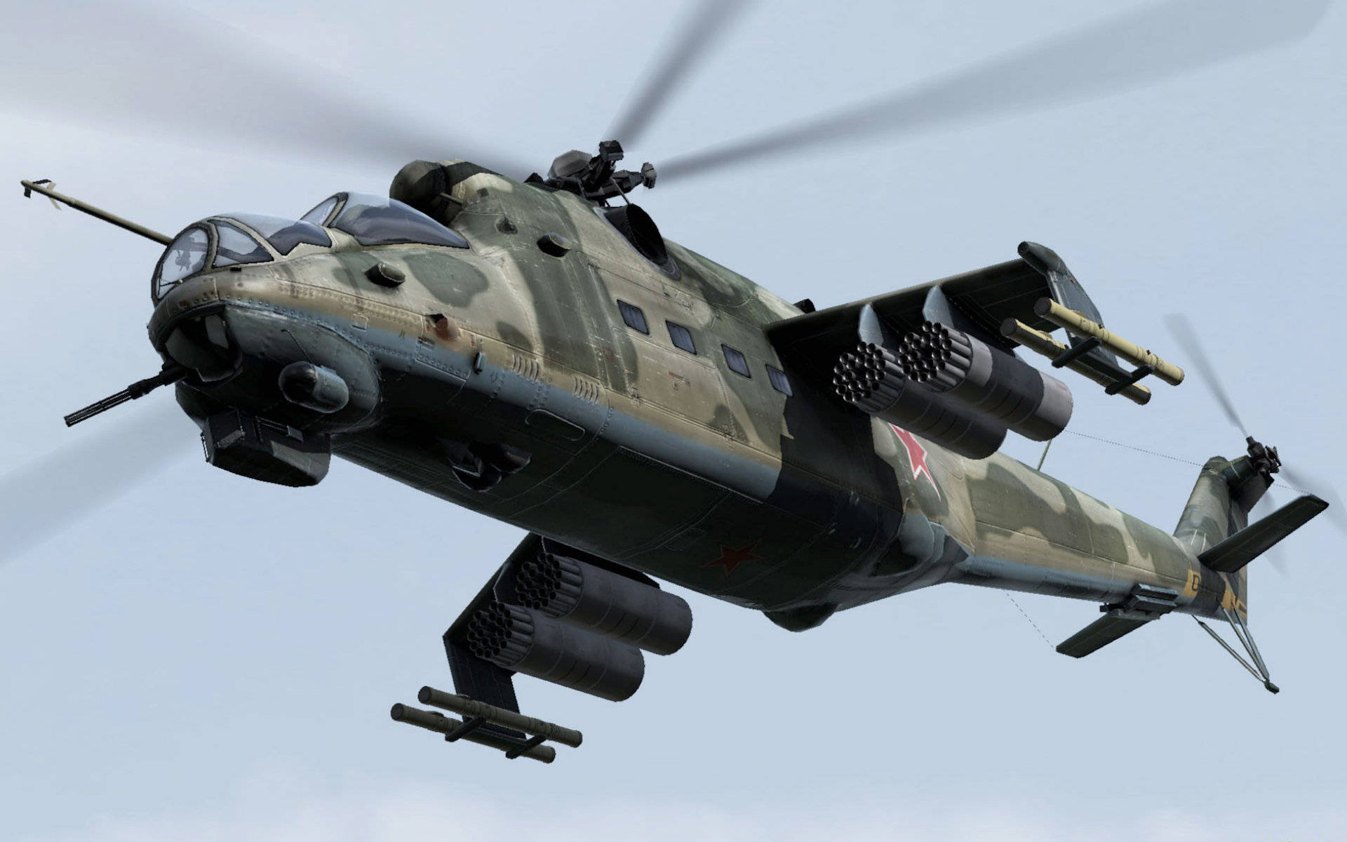 Mil Mi-24 Military Helicopter Loaded Wallpaper