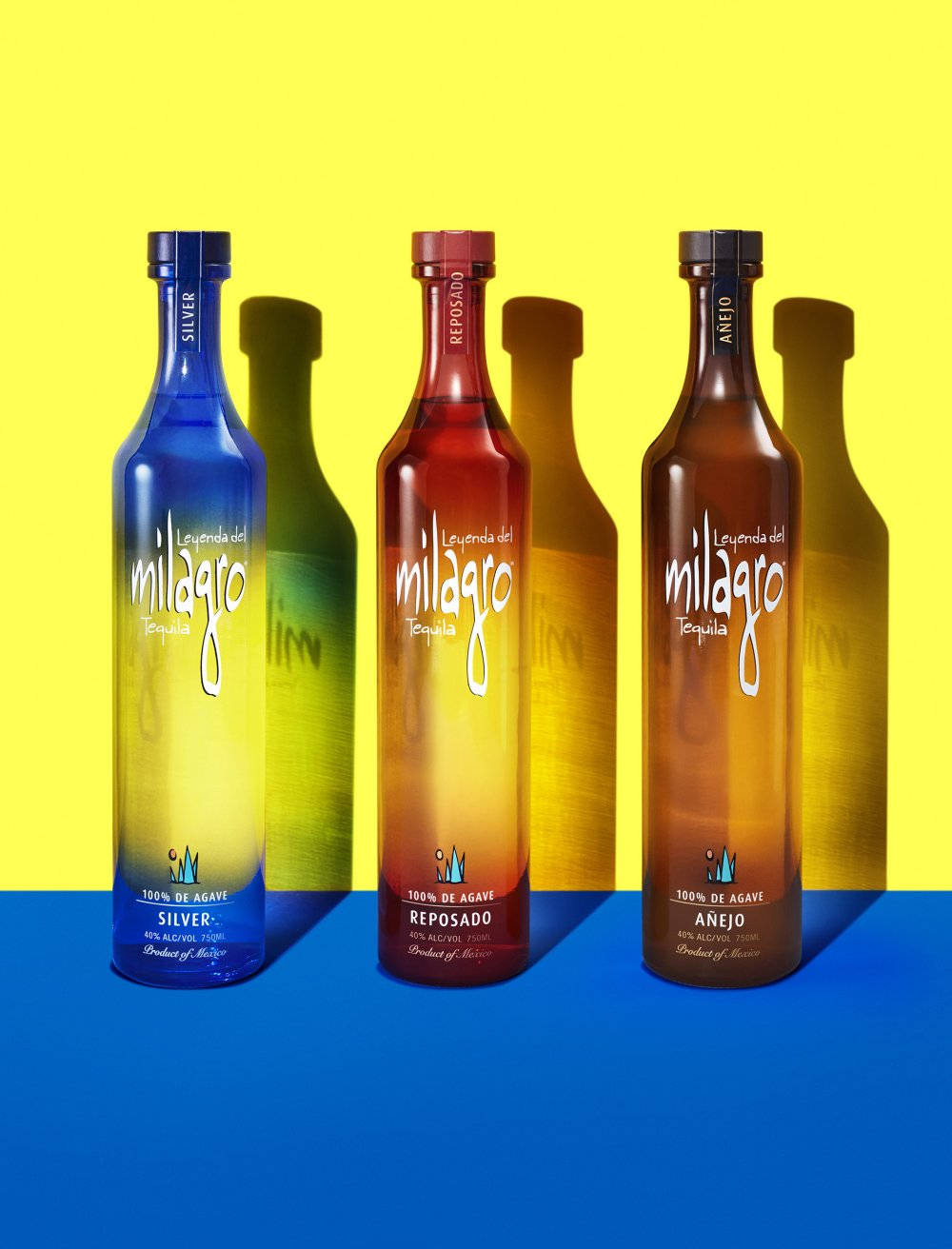 Milagro Tequila In Blue And Yellow Wallpaper