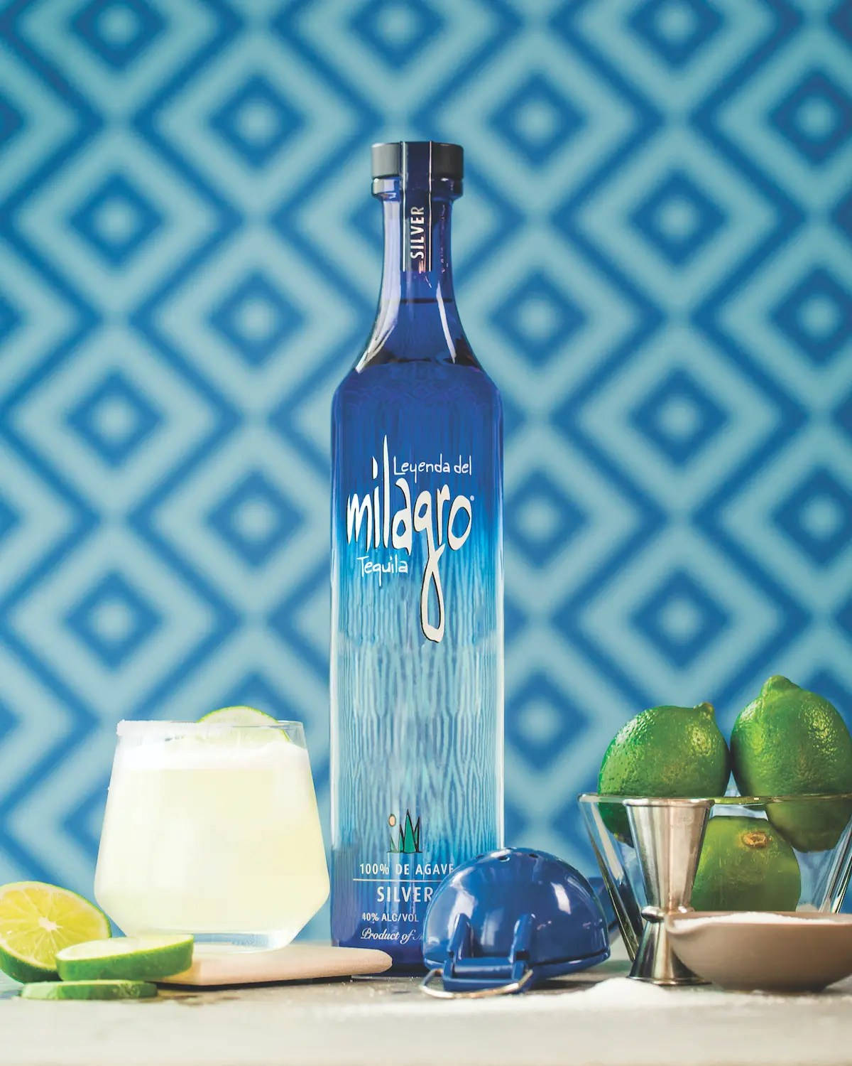 Milagro Tequila Silver With Fresh Margarita Wallpaper