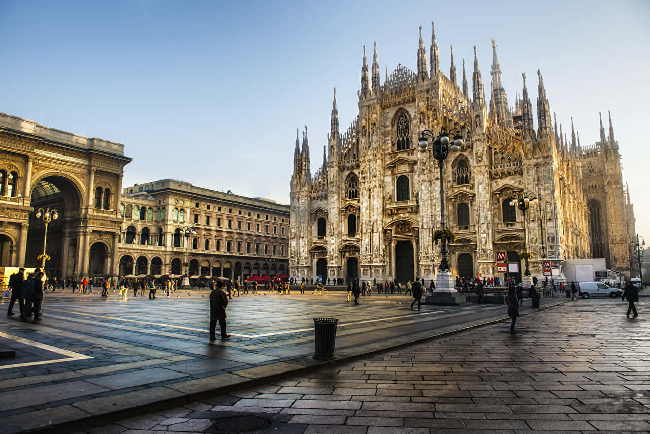 Milan Cathedral Standing Proud Wallpaper