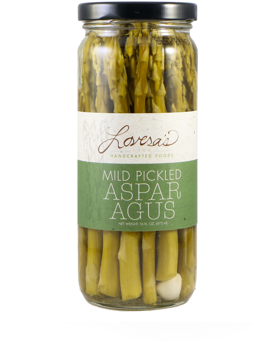 Mild Pickled Asparagus Jar PNG