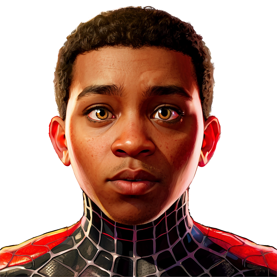 Miles Morales Close-up Png Miq49 PNG