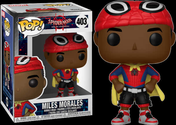 Miles Morales Funko Pop Figure PNG