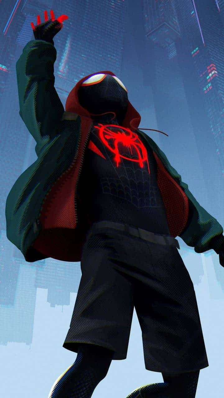 Marvel-karakter Spider Man Miles Morales iPhone-tapet. Wallpaper