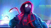 Miles Morales proudly holds up the sign of peace. Wallpaper