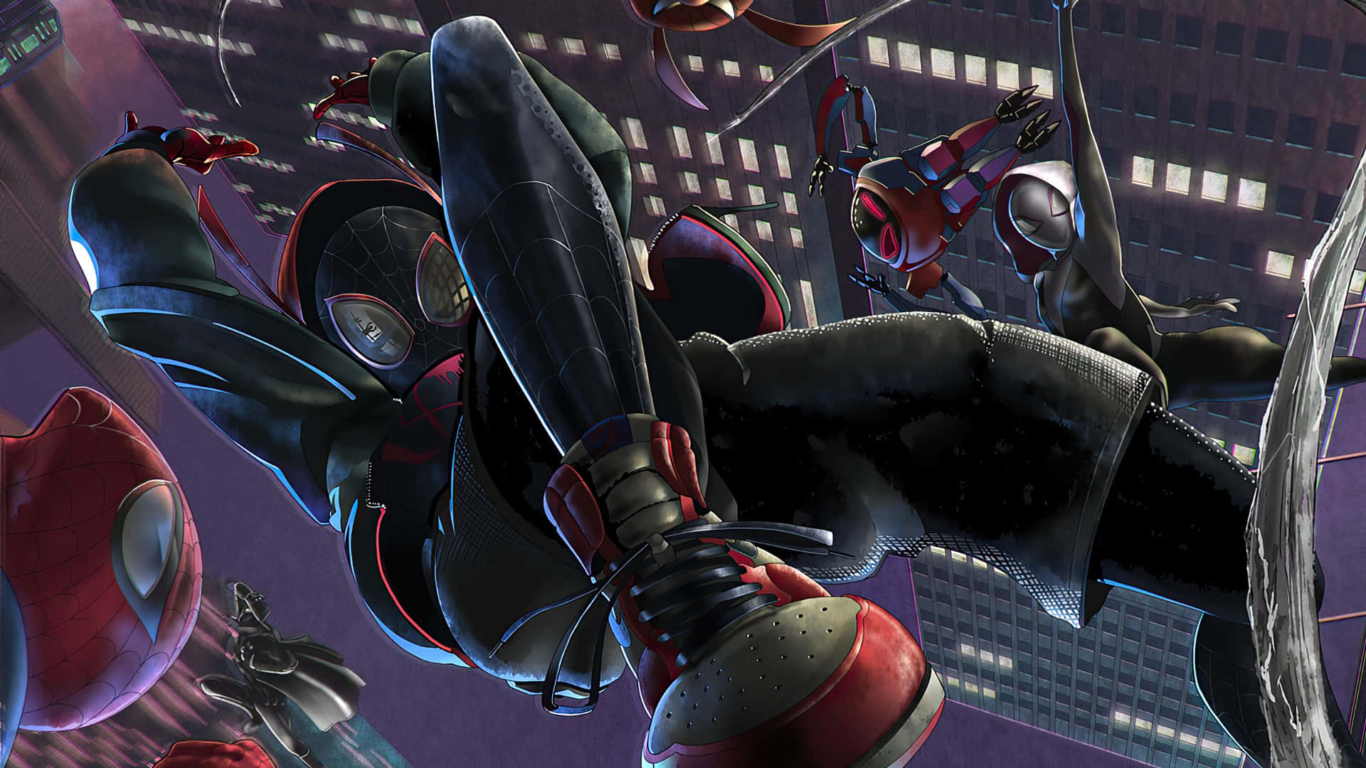 Miles Morales Spider Man Action Pose4 K Wallpaper