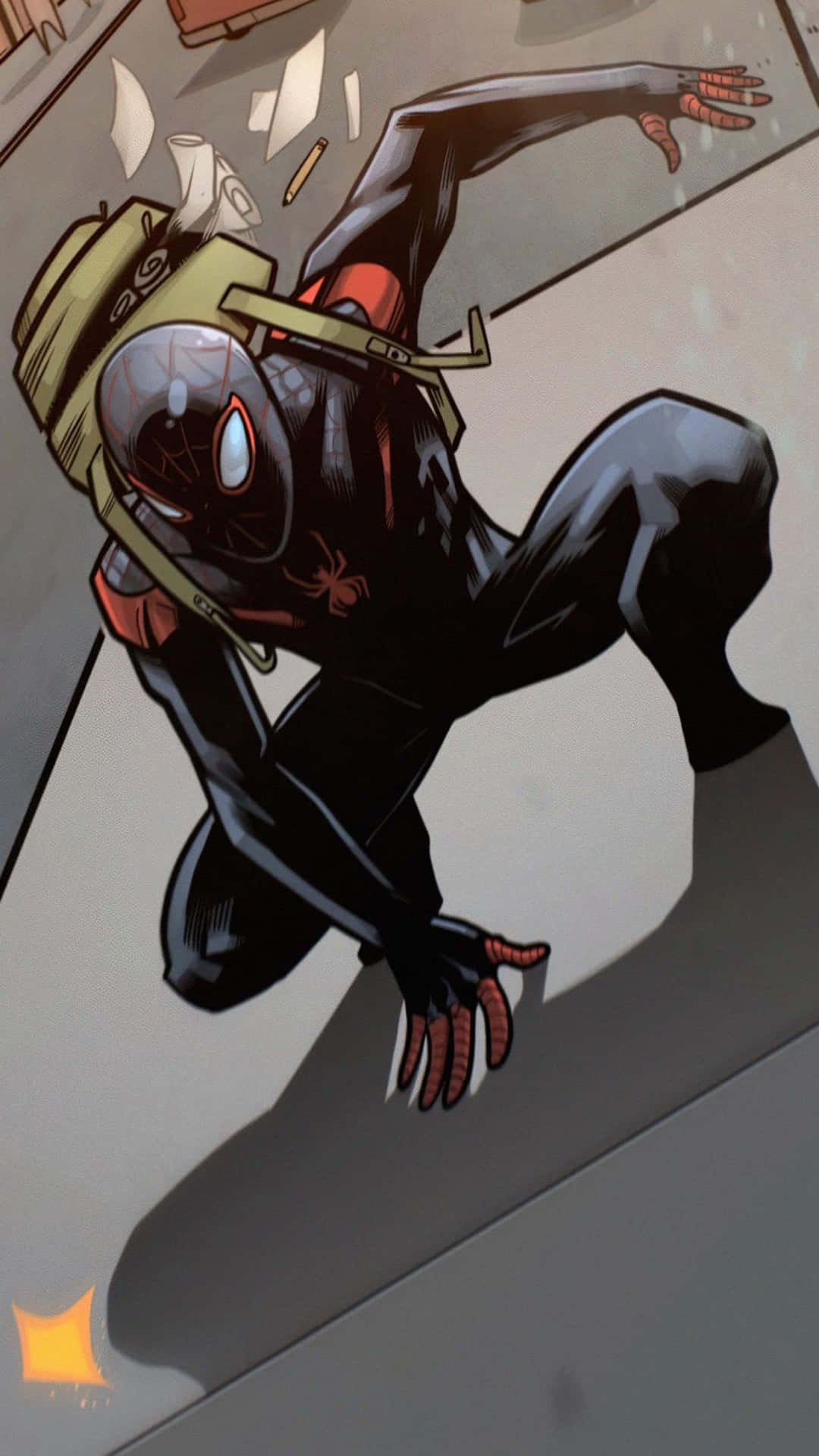 Miles_ Morales_ Spiderman_ Action_ Pose Wallpaper