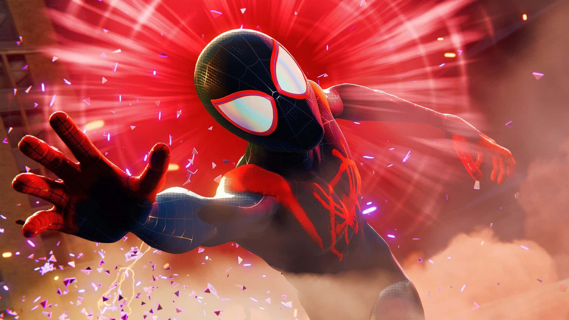 Miles Morales Spiderman Action Pose4 K Wallpaper