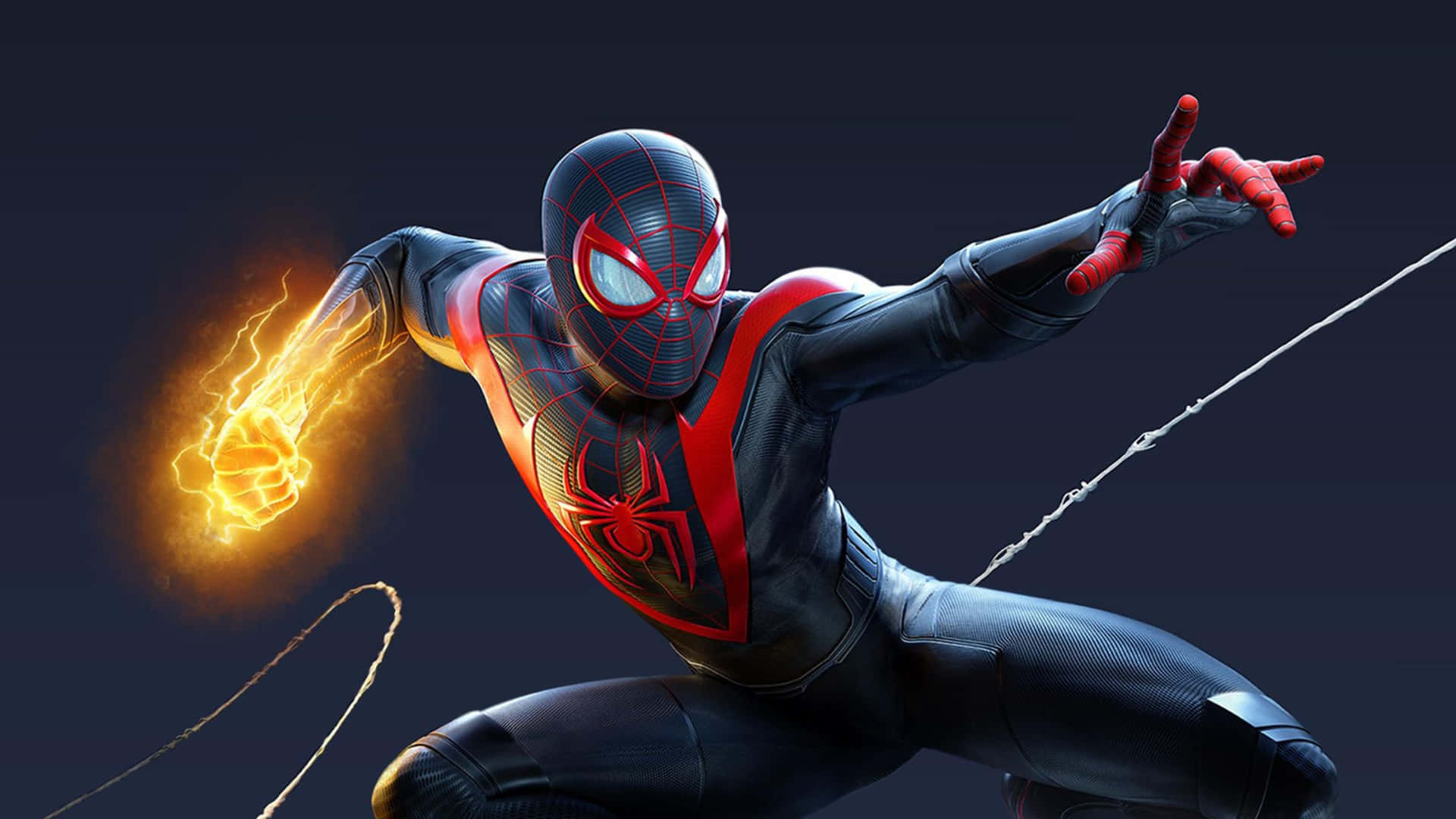 Miles Morales Spiderman Action Pose4 K Wallpaper