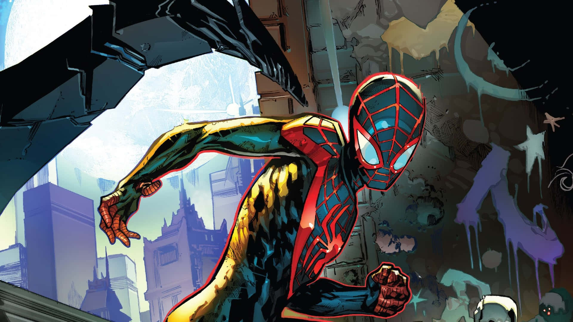 Miles Morales Spiderman Aesthetic Wallpaper