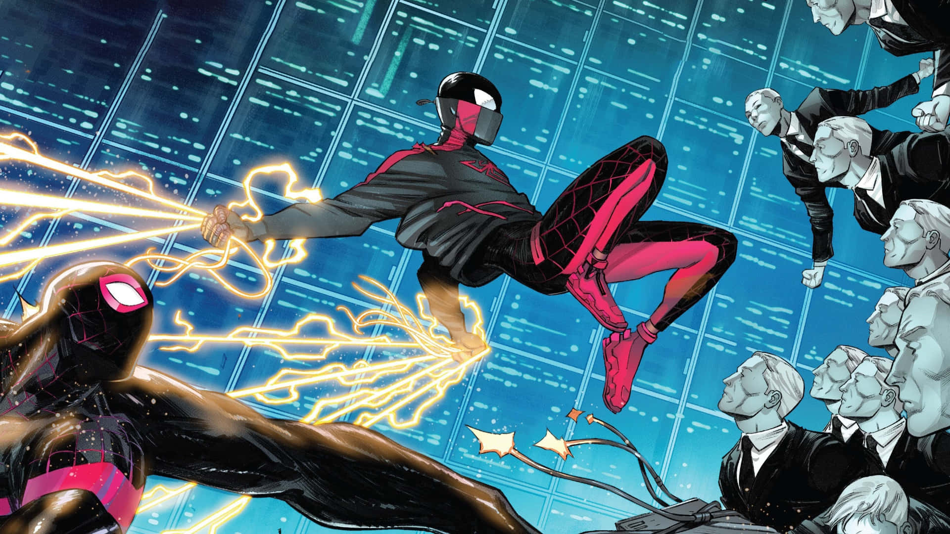 Miles Morales Spiderman Electric Thrill Wallpaper
