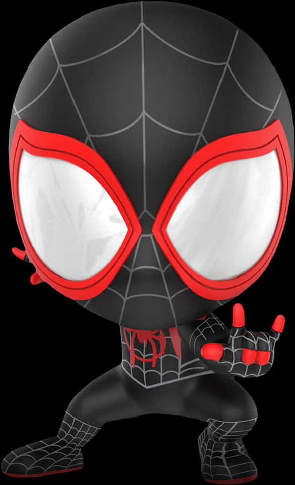 Miles Morales Spiderman Figure PNG