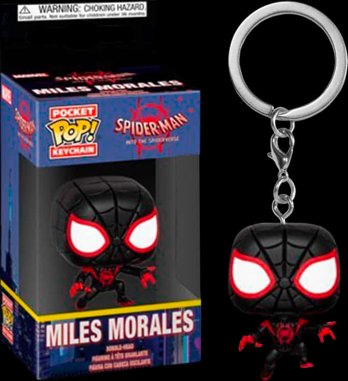 Miles Morales Spiderman Keychain PNG