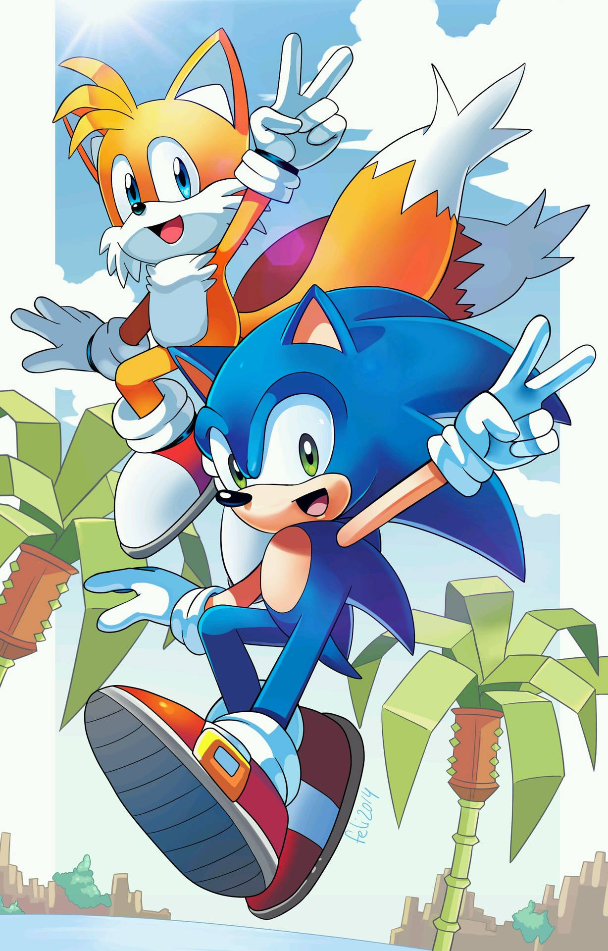 Miles Prower And Sonic