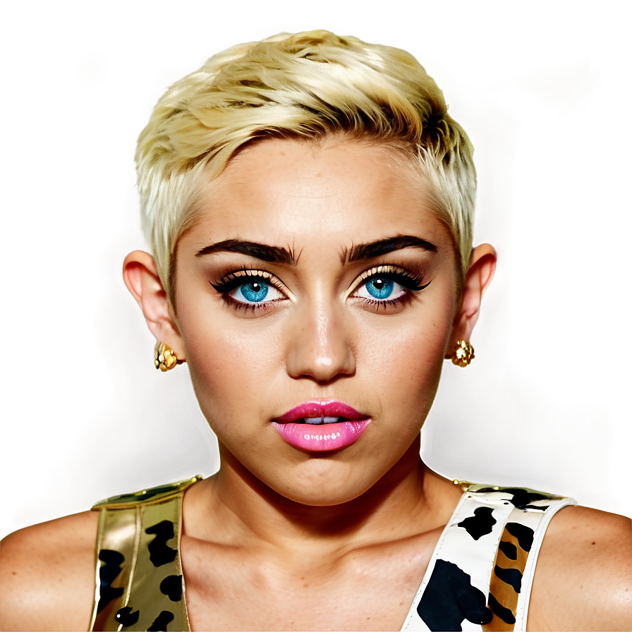 Download Miley Cyrus Makeup Look Png Bbl | Wallpapers.com