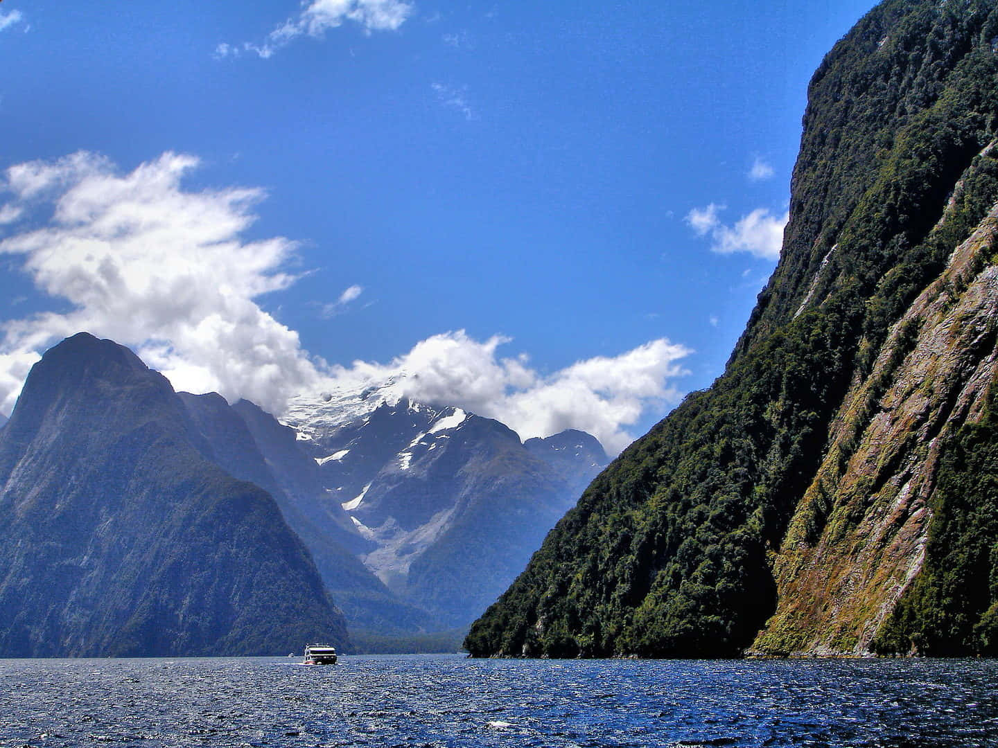 Milford Sound Clouds On Top Wallpaper